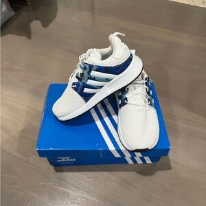 New in box! Adidas Kids' White and Blue Sneakers